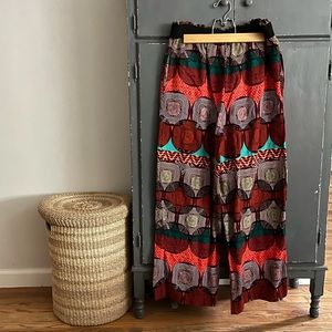 Multi color wide leg pants